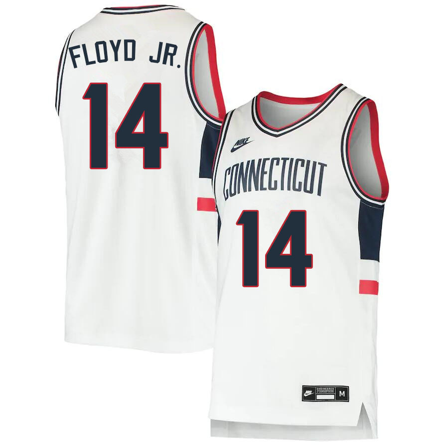 Men #14 Corey Floyd Jr. Uconn Huskies College Basketball Jerseys Sale-Throwback